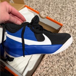 Nike Kids' Black and Royal Blue Sneakers